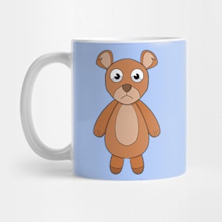 Teddy bear with scared look Mug